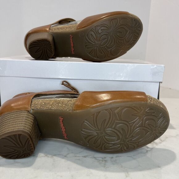 Josef Seibel NEW Open Peep Toe Camel Brown Pumps Comfort Sandals EU 37 6- 6.5 - Picture 2 of 14